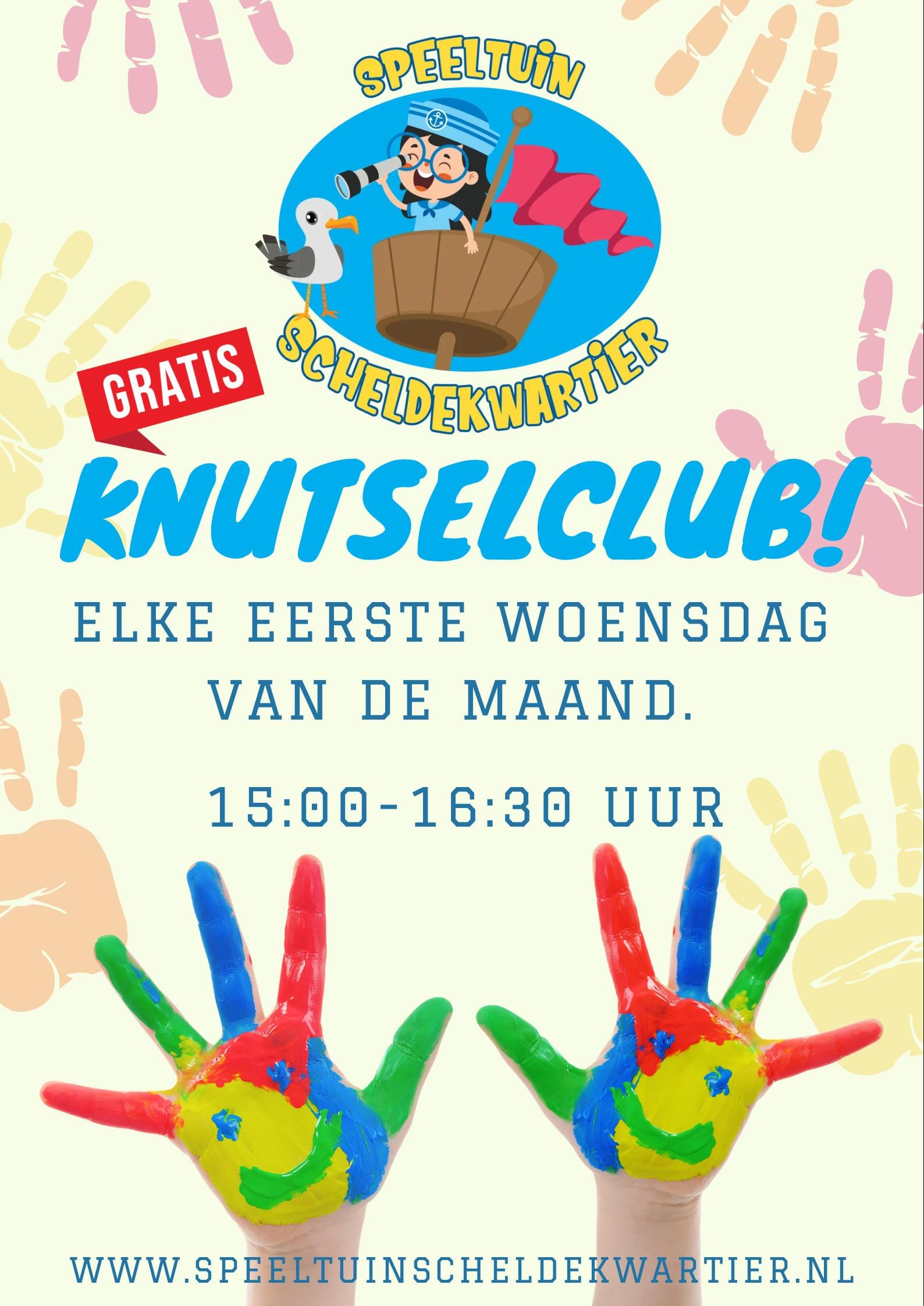 Knutselclub gratis iedere 1e woensdag van de maand.